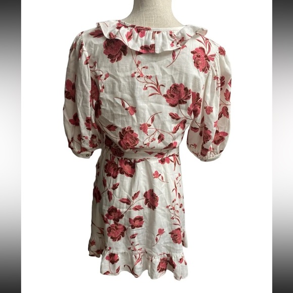 MISA Los Angeles NWT Thora Mini Floral Wrap Dress In Abstract Peony Sz S $298 - Picture 5 of 12